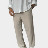Elegant Trousers with Vertical Structure and Stretch Comfort