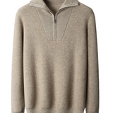 Cashmere Pullover with Half Zip