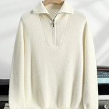 Cashmere Pullover with Half Zip