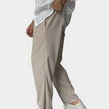 Elegant Trousers with Vertical Structure and Stretch Comfort