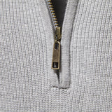 Sweater with zip fastener