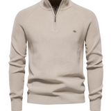 Sweater with zip fastener